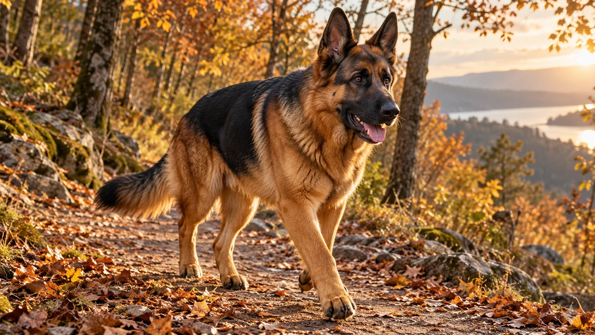 Alman Kurdu köpek — siyah-tan (klasik) renk