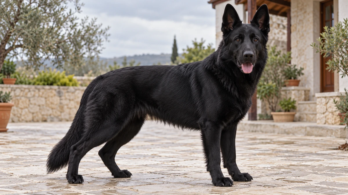 Alman Kurdu köpek — siyah renk