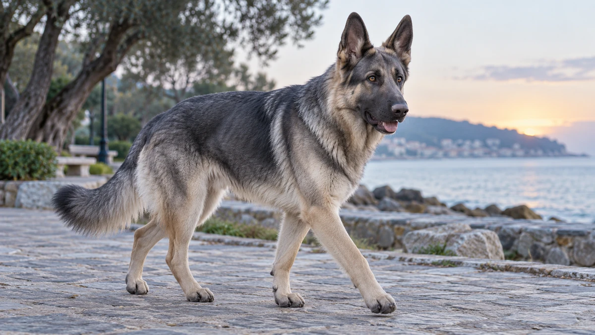 Alman Kurdu köpek — mavi (seyrek) renk